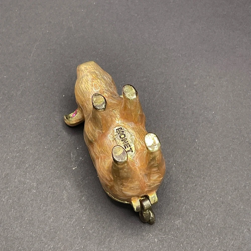 VINTAGE MONET ENAMELED PIG TRINKET‎ BOX